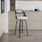 Armen Living Julius 26" Gray Faux Leather and Black Wood Bar Stool LCJUBABLGR26 - alternate 4